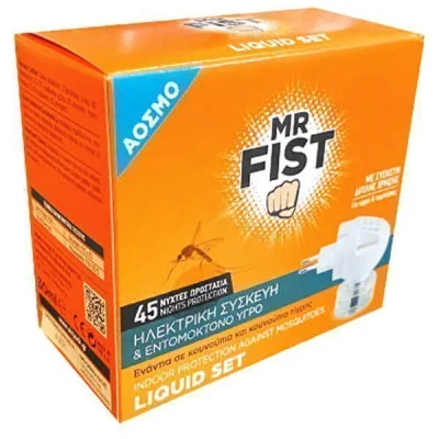MR FIST ELECTRIC HEATER FOR INSECT REPELLENT LIQUID + LIQUID REPLACEMENT 30ml
