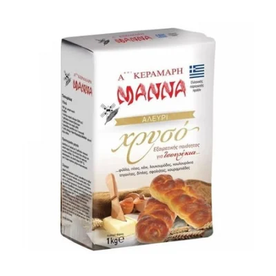 Manna Flour Brioche 1kg Μάννα Αλεύρι Χρυσό για Τσουρέκι 1kg