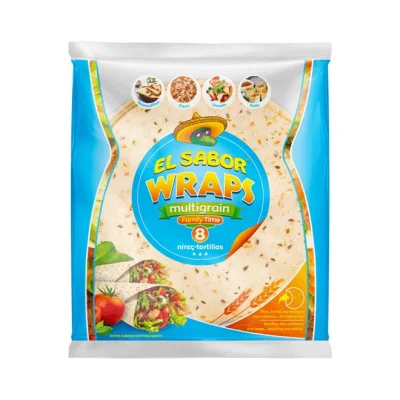 EL SABOR multigrain tortillas 320g 8pcs (20cm)