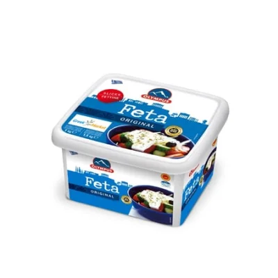 Olympos Feta Cheese 1kg tub Όλυμπος Φέτα