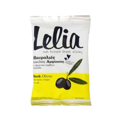 Lelia Black Olives in Olive oil 250g Λέλια Μαυροελιές σε Ελαιόλαδο 250g