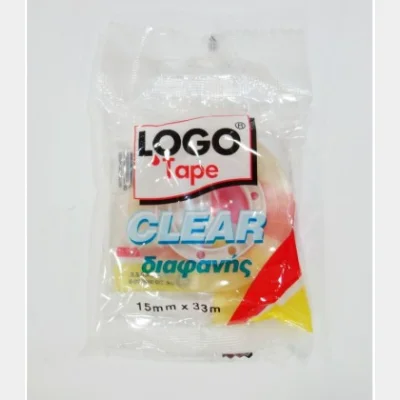 LOGO TAPE 15mmΧ33m ΔΙΑΦΑΝΕΣ ΣΕΛΟΤΕΪΠ