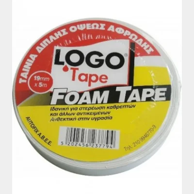LOGO FOAM TAPE ΔΙΠΛΗΣ ΟΨΕΩΣ ΑΦΡΩΔΗΣ 19mm X 5m