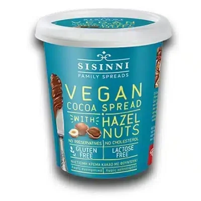 Sisinni Cocoa Spread with Hazelnut Vegan 400g Κρέμα Κακάο με Φουντούκι Vegan 400g