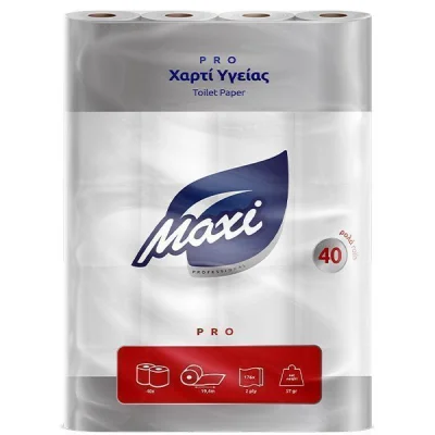 MAXI TOILET PAPER 2sheets DECO 65gr. 40 ROLLS