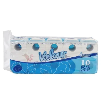 MAXI TOILET PAPER VELOUR 3sheets 125gr. 10 ROLLS DECO