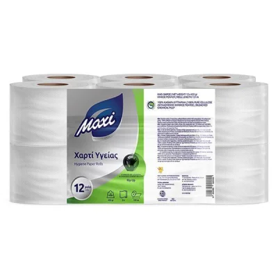 MAXI TOILET PAPER 12x450gr. FOR PAPER DISPENSER