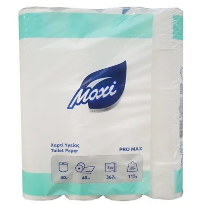 MAXI TOILET PAPER 2sheets 40 ROLLS x 115gr.