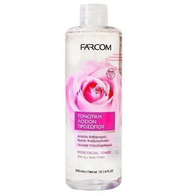 FARCOM HD TONIC FACE LOTION 300ml ROSE WATER