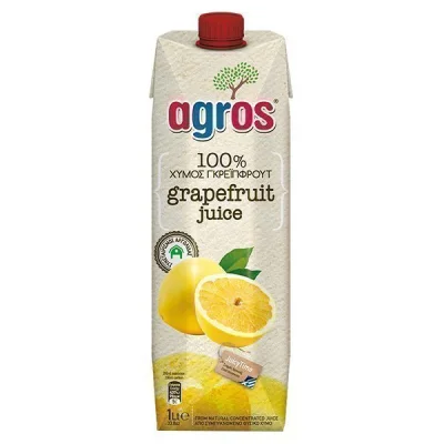 AGRINO JUICE 1lit GRAPEFRUIT 100% NATURAL