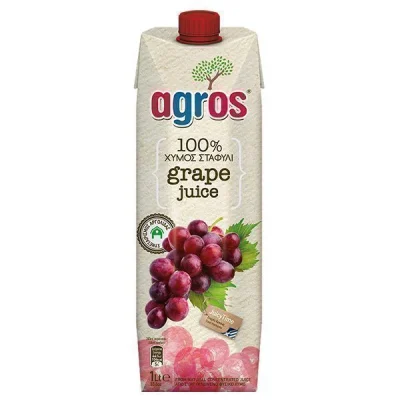 AGRINO JUICE 1lit RED GRAPE 100% NATURAL