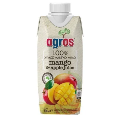 AGROS JUICE 330ml 100% MANGO APPLE
