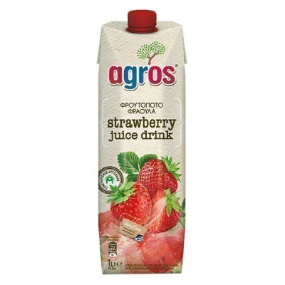 AGROS JUICE 1 lit STRAWBERRY JUICE DRINK