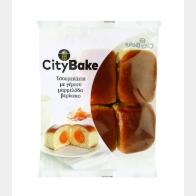 CITY BAKE ΤΣΟΥΡΕΚΑΚΙΑ ΜΕ ΜΑΡΜΕΛΑΔΑ ΒΕΡΥΚΟΚΟ 400gr