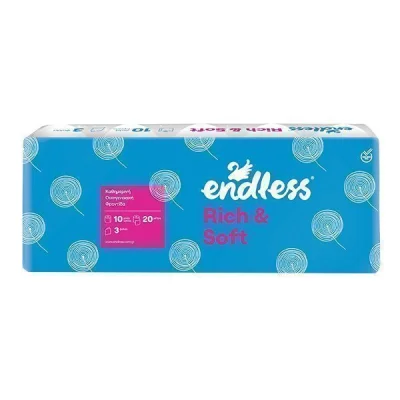 ENDLESS TOILET PAPER RICH & SOFT 3ply 95gr. x 10 ROLL DECOR