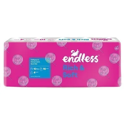 ENDLESS TOILET PAPER RICH & SOFT 4ply 110gr. x 10 ROLL DECOR