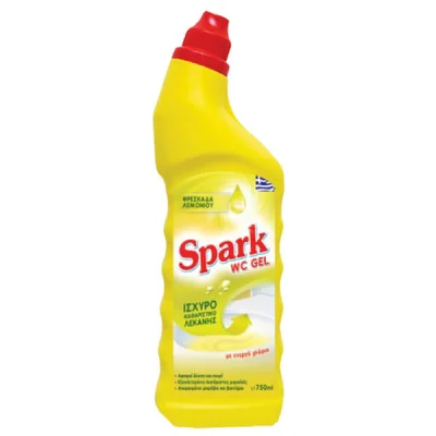 SPARK WC TOILET LIQUID CLEANER 750ml YELLOW/ACTIVE CHLORINE