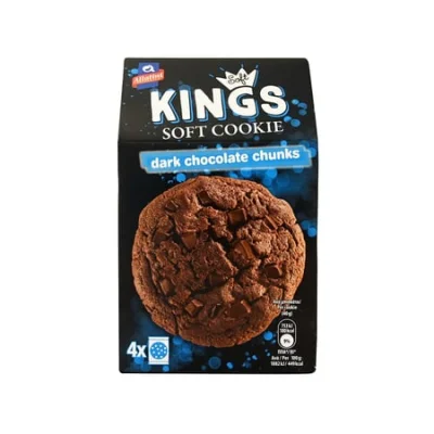 Allatini Kings Soft Cookies Dark Chocolate 160g Αλλατίνη Μπισκότα Σοκολάτα 160g