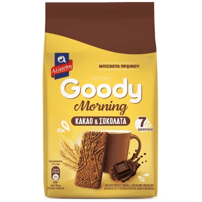 Allatini Cocoa and Chocolate Biscuits 160g Αλλατίνη Goody Morning Κακάο & Σοκολάτα 160g