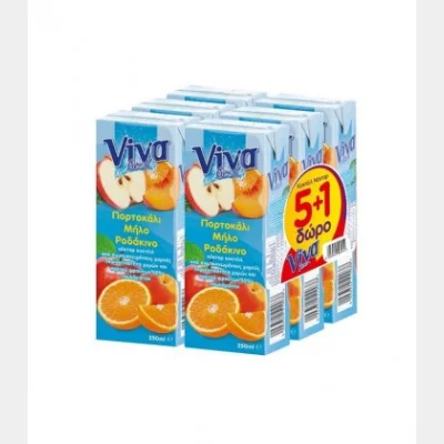 VIVA FRESH ΚΟΚΤΕΪΛ ΝΕΚΤΑΡ 3 ΦΡΟΥΤΩΝ 250ml (5+1 )