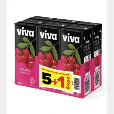 VIVA FRESH ΒΥΣΣΙΝΟ ΦΡΟΥΤΟΠΟΤΟ 250ml (5+1 )