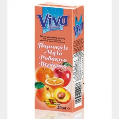 VIVA FRESH APPLE-ORANGE-PEACH-APRICOT 27X250ml