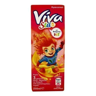 VIVA STAR 250ml APPLESTRAWBERRYGRAPE JUICE DRINK