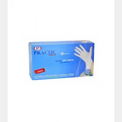 ΓΑΝΤΙΑ LATEX 100Τ LARGE PRACTIC ΕΛΑΦΡΙΑ ΠΟΥΔΡΑ Χ 10
