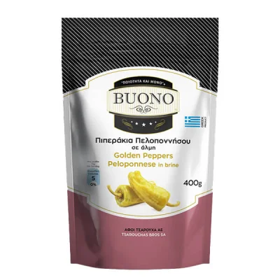Buono Golden Peppers Peloponnese 400g Πιπεράκια Πελοποννήσου 400g