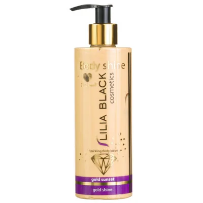 LILIA BLACK BODY MILK 250ml GOLD SUNSET PUMP