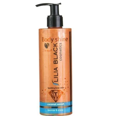 LILIA BLACK SHINE LOTION 300ml COCONUT SUNSET PUMP