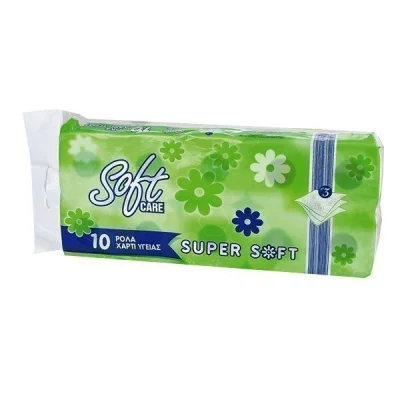 SOFTCARE TOILET PAPER 10 ROLLS 3S 90gr. SUPER SOFT