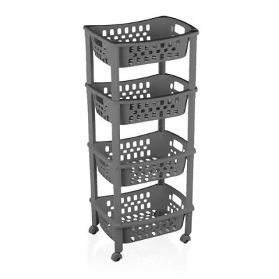 TNS 4 PLACES PLASTIC DRAWER WITH WHEELS DARK GREY ORG79/DGR