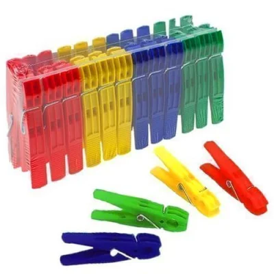 TNS PLASTIC CLOURFUL CLOTH PEGS D0826 24pcs.