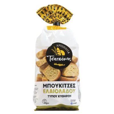 Tsatsakis Mini Bites Kythira Olive Oil Rusks 400g Τσατσάκης Μπουκίτσες Ελαιολάδου Κυθήρων