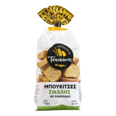 Tsatsakis Rye Mini Rusks with Olive Oil 400g Τσατσάκης Παξιμαδάκι Σίκαλης με ελαιόλαδο