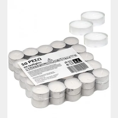 WHITE TEALIGHT CANDLES 50T X 20