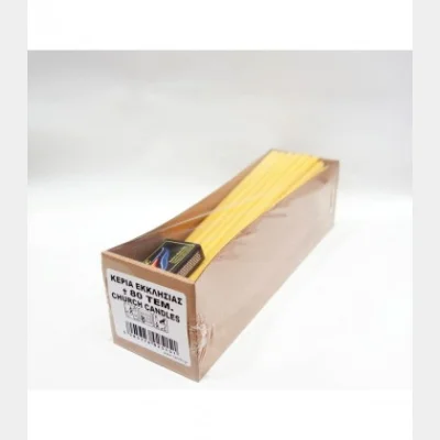 PARAFFIN CANDLES YELLOW 80T No3 (BOX) & MATCHES