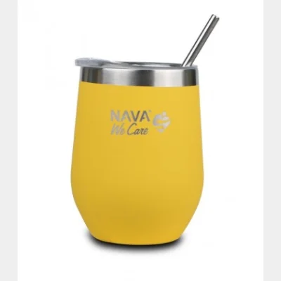 NAVA ΘΕΡΜΟΣ ΠΟΤΗΡΙ ΜΕ ΑΝΟΞΕΙΔΩΤΟ ΚΑΛΑΜΑΚΙ WE CARE ΚΙΤΡΙΝΟ 360ml