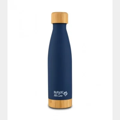 NAVA ΘΕΡΜΟΣ ΜΠΟΥΚΑΛΙ ΑΝΟΞΕΙΔΩΤΟ BAMBOO WE CARE ΜΠΛΕ ΣΚΟΥΡΟ 500ml