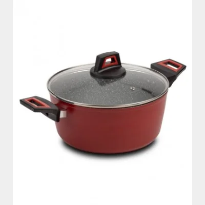 NAVA TAURUS POT WITH LID & NON-STICK STONE COATING 20cm