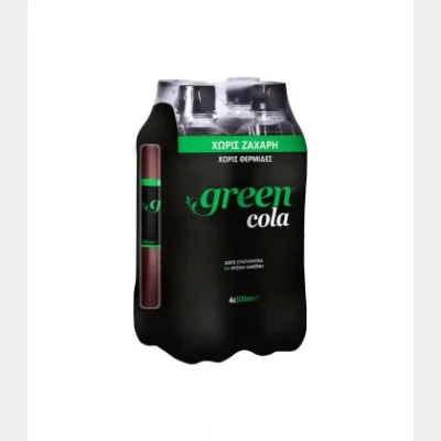 GREEN COLA PET 0% SUGAR 500ml 4pack