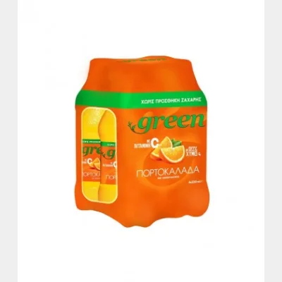 GREEN ORANGE JUICE PET 0% SUGAR 330ml 4pack