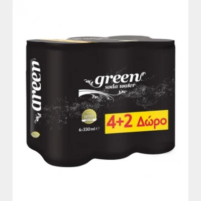 GREEN SODA BOX 0% SUGAR 4+2 GIFT 330ml