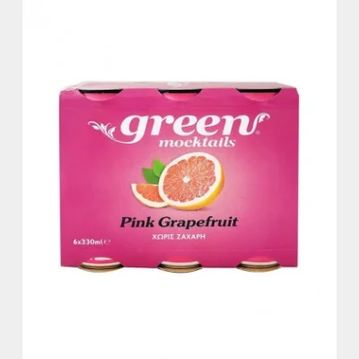 GREEN MOCKTAILS PINK GRAPEFRUIT ΚΟΥΤΙ 0% ΖΑΧΑΡΗ 330ml