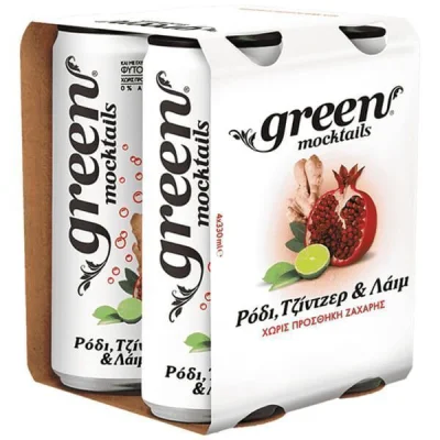 GREEN MOCTAILS 4x330ml POMEGRANATEGINGERLIME