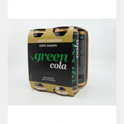 GREEN COLA ΚΟΥΤΙ 0% ΖΑΧΑΡΗ ΧΩΡΙΣ ΚΑΦΕΪΝΗ 330ml 4pack