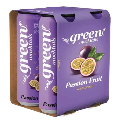 GREEN MOCTAILS SLK CAN 4x330ml PASSION FRUIT