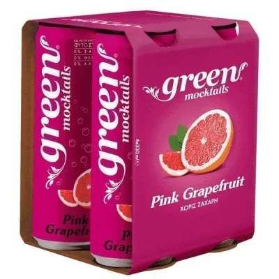 GREEN MOCTAILS SLK CAN 4x330ml PINK GRAPEFRUIT