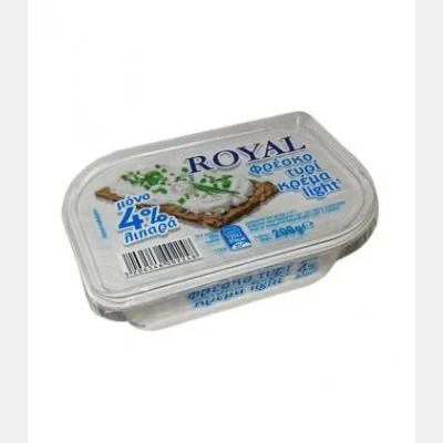 ROYAL ΦΡΕΣΚΟ ΤΥΡΙ ΚΡΕΜΑ LIGHT 4% ΛΙΠ.200gr